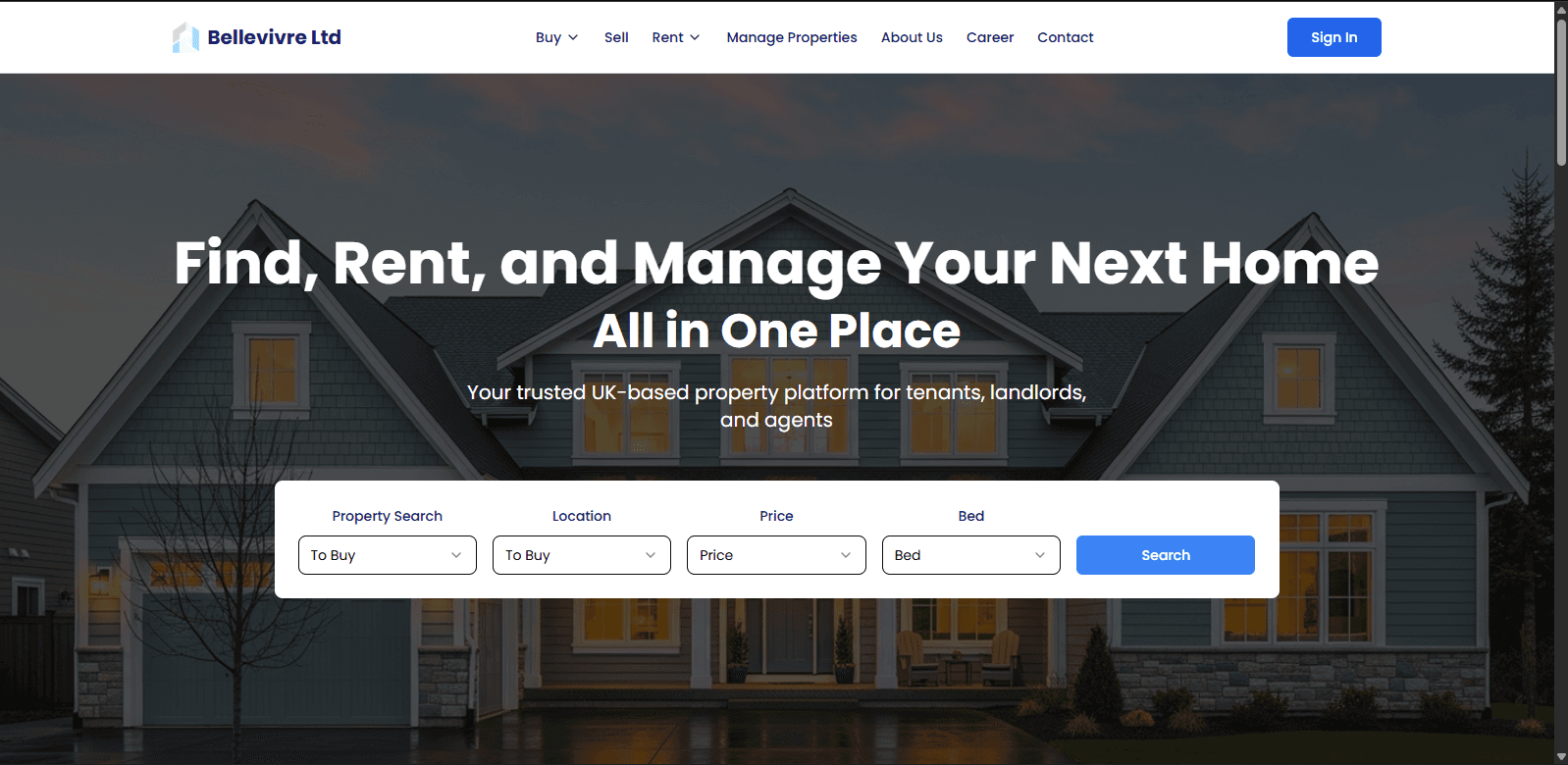 Bellavire Real-Estate Website